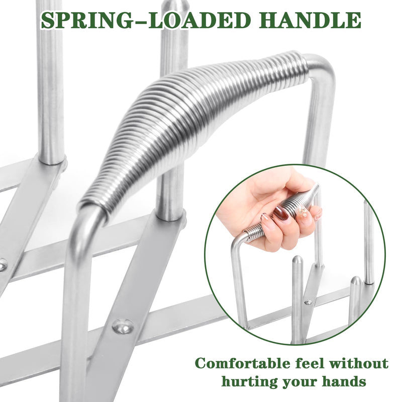 Roast Rib Holder for Kamado Joe Junior Grill, Stainless Steel Telescopic Rib Rack Holds up to 6 Full Racks of Ribs for Smoking for Minimax Big Green Egg - Grill Parts America