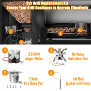 Tbgrepts Fire Pot Burn Pot and Hot Rod Ignitor Kit Replacement for Traeger Pit Boss Camp Chef Pellet Grill with Screws and Fuse… - Grill Parts America