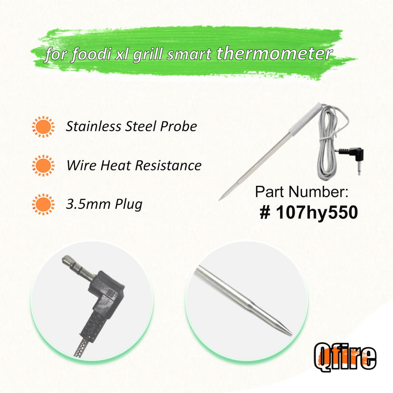 Smart Thermometer Probe Replacement for Ninja FG550 FG551 Foodi Smart XL 6-in-1 Indoor Grill with Air Fry - Grill Parts America