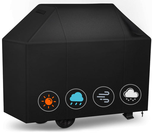iCOVER BBQ Grill Cover 58 inch, 420D Waterproof UV Resistant Polyester, Easy On/Off, Compatible with Weber, Char-Broil, Nexgrill, Holland, Jenn Air - Grill Parts America