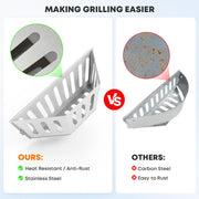 Stanbroil Charcoal Basket Holder for Weber 22" and 26" Charcoal Grills, Heavy Duty Stainless Steel Char-Basket for Briquette, Wood Chips (2 Pack) - Grill Parts America