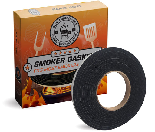 Total Control 1/2 x 1/8 Black Hi Temp BBQ smoker Gasket Self Stick15 ft LavaLock - Grill Parts America