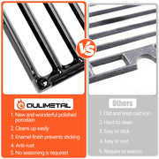 QuliMetal 19.5" Cooking Grates for Weber Genesis 300 Series, Genesis E310 E320 E330 S310 S320 S330, Polished Porcelain Grill Grates Replacement for Weber 7524 7528 - Grill Parts America