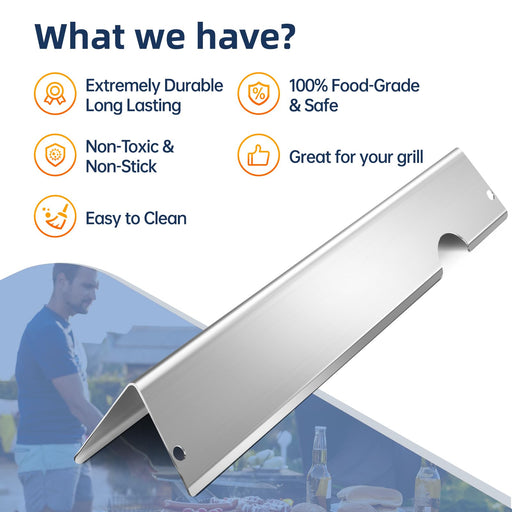 Secbinw Stainless Steel Grill Replacement Parts for Weber Genesis II Flavorizer Bars & Heat Deflector Burner Tube for Weber Genesis 2 E310 CSE315 SE335 Parts Replacement for Weber GS4 66032 66040 - Grill Parts America