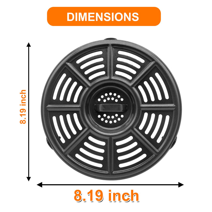 Air fryer Replacement Parts for Ninja AF101 AF161 AF150 Air Fryer, 8.2'' Round Food Grade Air Fryer Grill Pan Grill Plate Crisper Plate Accessories Tray Rack Compatible Ninja Foodie Pressure Cooker - Grill Parts America