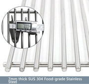 Hongso 17.5" Solid SUS304 Grill Grates Replacement Parts for Weber Spirit 200 Series, Spirit E-210 S-210, Spirit II 210 Series (2017 and Newer) Gas Grills (with Front-Mounted Control Panels), 7637 - Grill Parts America