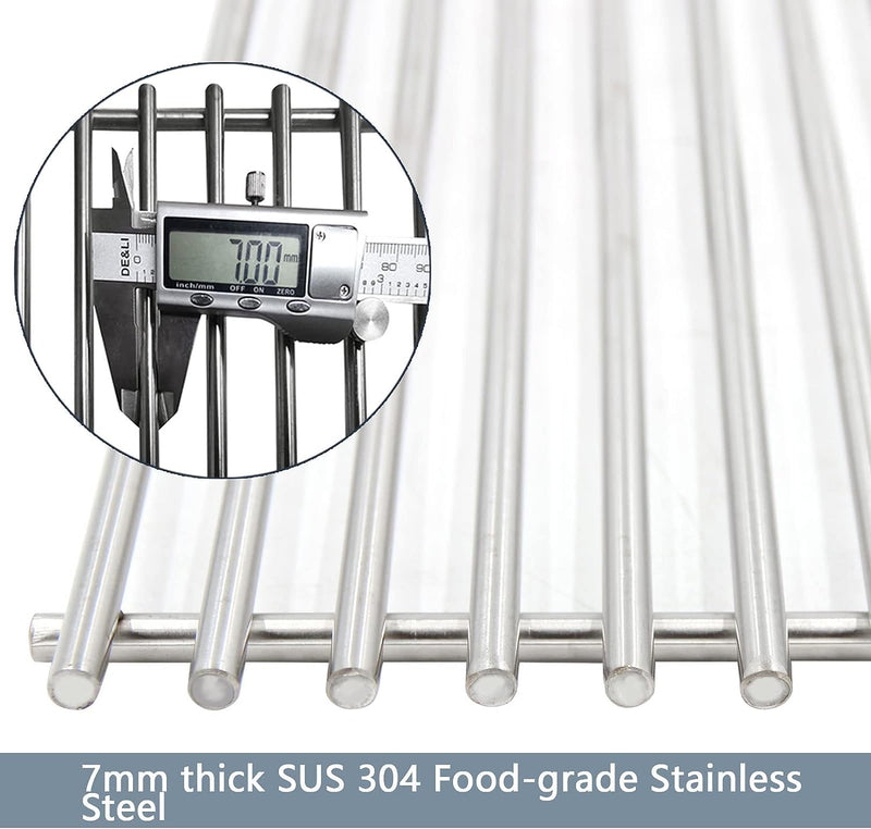 Hongso 17.5" Solid SUS304 Grill Grates Replacement Parts for Weber Spirit 200 Series, Spirit E-210 S-210, Spirit II 210 Series (2017 and Newer) Gas Grills (with Front-Mounted Control Panels), 7637 - Grill Parts America