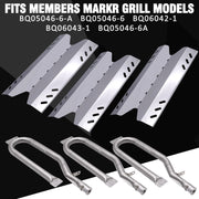 Hipoilk Replacement Parts for Members Mark BQ06042-1 BQ06043-1 BQ05046-6 BQ05046-6-A BQ05046-6A, Sam's Club, Outdoor Gourmet Gas Grill Models, Burner Tube, Steel Heat Plate Burner Cover - Grill Parts America