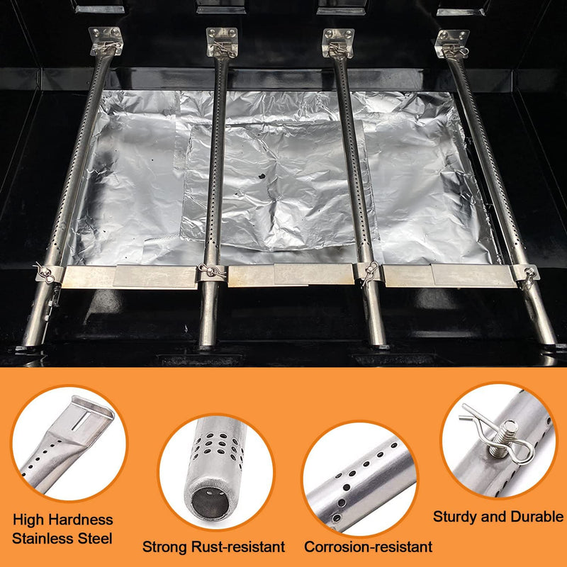 Replacement Parts for Charbroil Performance 475 4 Burner 463347017, 463361017, 463342119, 463347418, 463335517, G470-0004-w1, Heat Plate Tent Shield, Crossover Tube for Char-Broil 4 Burner Gas Grill - Grill Parts America