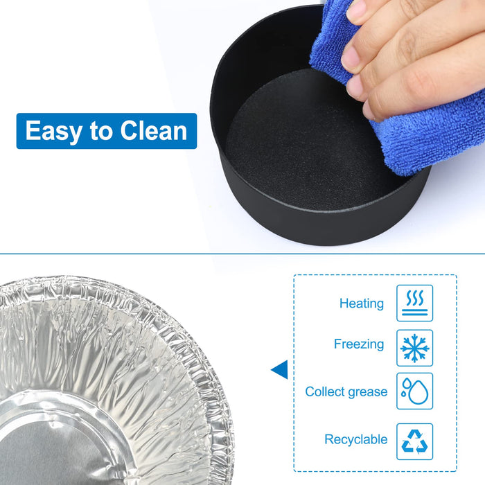 Uniflasy Grease Cup and Grease Clip fits CharBroil Gas Grill, with 15Pack Aluminum Foil Liner, Grease Catch Cup for Masterbuilt 30inch Smoker, for Kenmore and Other Similar Outdoor Grills - Grill Parts America