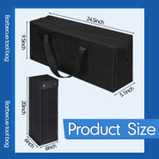 2 Pcs Grill Utensil Storage BBQ Tool Storage Bag Foldable Oxford Grilling Carry Bag Waterproof Grill Utensil Holder Outdoor BBQ Grill Accessories Picnic Cooking Tools Bag for Camp Barbecue, 2 Size - Grill Parts America