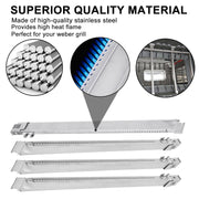 SafBbcue 67490 Burner Tube Kit for Weber Genesis II 300/400/600 Series Gas Grills,3PCS 19-3/4" Burner for Genesis II E-410,E-435,S-435,SE-410,Also fit Weber Genesis II E-210,LX E-240,LX S-240 Grill - Grill Parts America