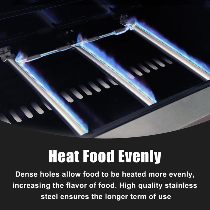 UikJOY Stainless Steel Grill Replacement Parts for Chargriller 5050, 5650, 3001, 3030, 5072, 3008, 4000, 5252 Gas Grills, Heat Plates & Burner Tubes & Hanger Brackets Replacement for Chargriller - Grill Parts America