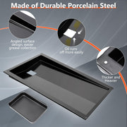 QuliMetal Grease Tray with Catch Pan for Weber Genesis 300 Series Gas Grills with Side Control Knob (2007-2010), Genesis E310, Genesis E320 Drip Pans Replace Weber #67767/67758 Genesis Grease Tray - Grill Parts America