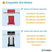 BBQration Heat Plates Replacement Parts for Kitchen Aid 720-0891CA 720-0891 720-0891B 720-0891R 730-0891 730-0891B, 2-Pack Grill Flame Tamer for Kitchenaid Grill Replacement Parts - Grill Parts America