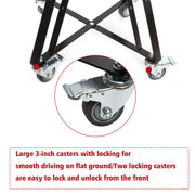 Rolling Cart for Kamado Joe Classic Accessories,Kamado Joe Parts Rolling Nest with Heavy Duty Locking Caster Wheels Powder Coated Steel Rolling Outdoor Cart for Kamado Joe Classic Grill Stand - Grill Parts America