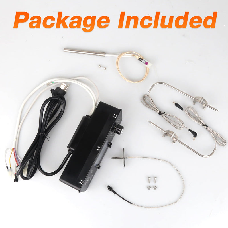 Pellet Grill Controller Replacement Parts for Pit Boss Grill Parts 7 Series Vertical Smokers w/Hot Rod Ignitor RTD Temperature Sensor Meat Probes Clips - Grill Parts America