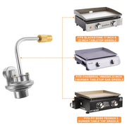 Griddle Regulator Parts for Blackstone Regulator Replacement for Blackstone 17", 22" Tabletop Griddle, Pit Boss PB336GS 2 Burner Tabletop Gas Griddle, Weber Q SER & Dash Griddles, CharBroil 19952085 - Grill Parts America