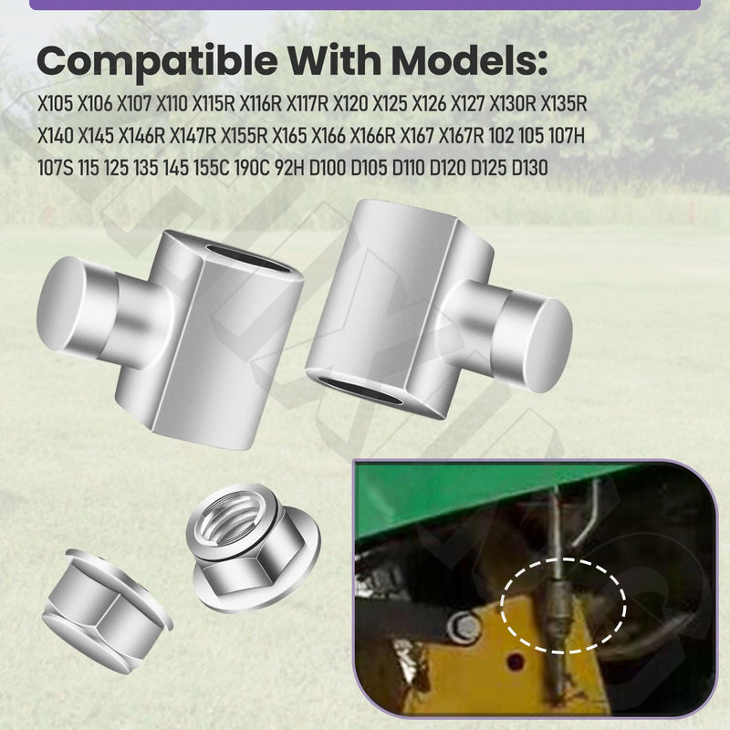 ZHIXING GX21718 Mower Deck Lift Trunnion, Compatible with J-OHN Deere Riding Mower, Fits 100, L100, LA100 and D100, GX21718 - w/Tough SINTERED Iron Upgrade - Grill Parts America