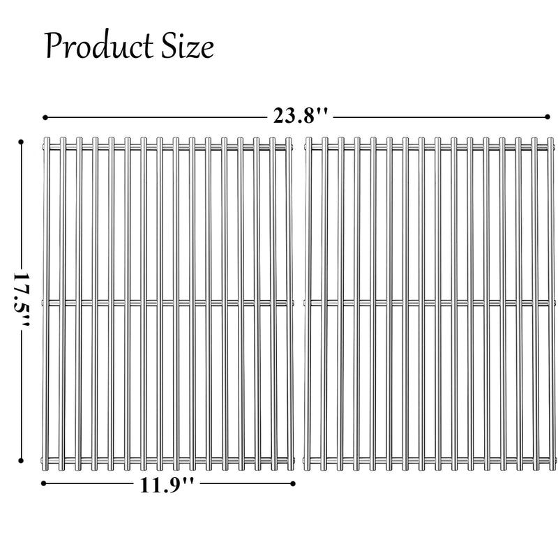 Orgneas 17.5 Inch Grill Grates for Weber Spirit 300 Series, Genesis Silver/Gold/Platinum B/C, Genesis 1000-3500, I - IV, 7638, 7639, Stainless Steel Cooking Grate Replacement Parts for Gas Grills - Grill Parts America