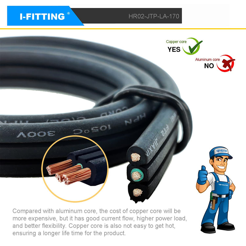 Adjustable Thermostat Probe Cord for Masterbuilt Smokers & Electric Griddles, Outdoor/Household Electric Smoker, IFITTING Power Cord with Thermostat Control, 15A/125V - Grill Parts America