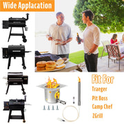 Tbgrepts Fire Pot Burn Pot and Hot Rod Ignitor Kit Replacement for Traeger Pit Boss Camp Chef Pellet Grill with Screws and Fuse… - Grill Parts America