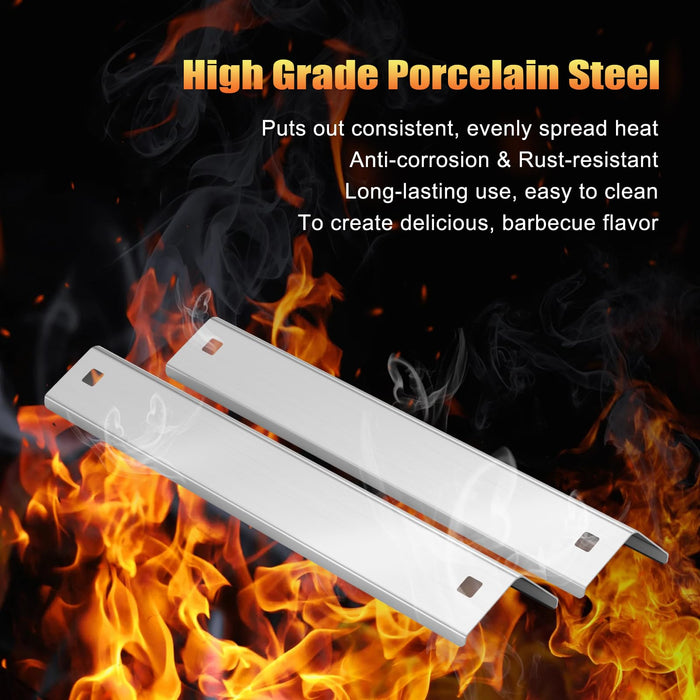 UikJOY Stainless Steel Grill Replacement Parts for Chargriller 5050, 5650, 3001, 3030, 5072, 3008, 4000, 5252 Gas Grills, Heat Plates & Burner Tubes & Hanger Brackets Replacement for Chargriller - Grill Parts America