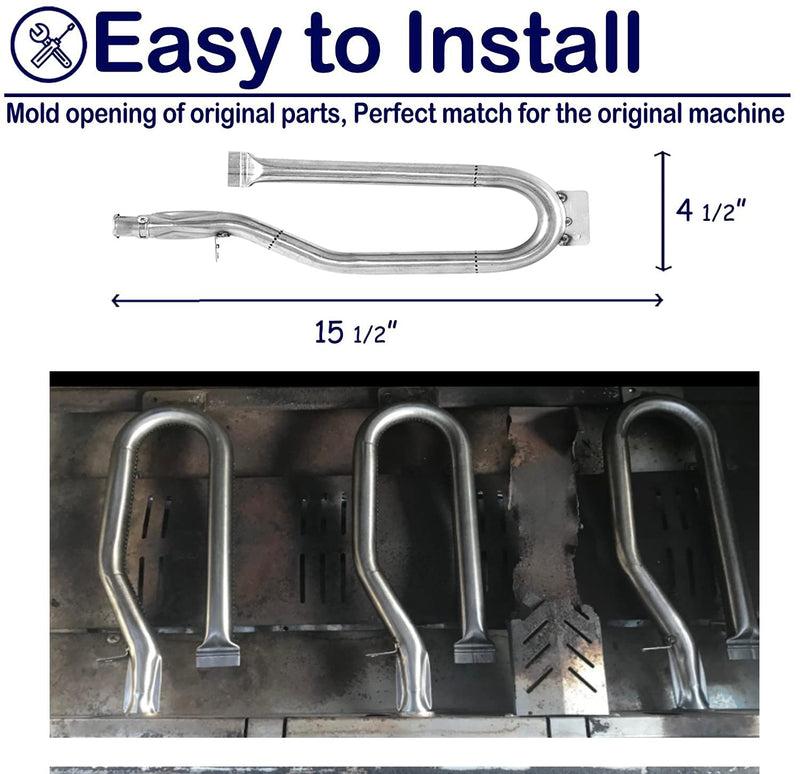 YOUFIRE Gas Burners Tube Stainless Steel Grill Replacement Parts for Members Mark BQ05046-6, BBQ Pro BQ05041-28, BQ51009, Sam's Club, Outdoor Gourmet,Set of 3 Pack Pipe Burner - Grill Parts America