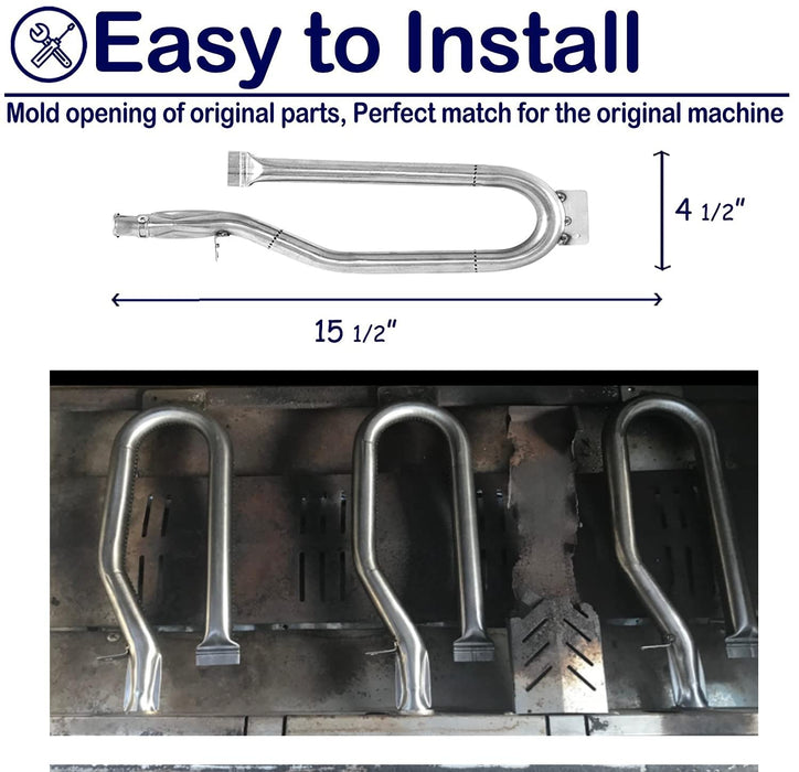 YOUFIRE Gas Burners Tube Stainless Steel Grill Replacement Parts for Members Mark BQ05046-6, BBQ Pro BQ05041-28, BQ51009, Sam's Club, Outdoor Gourmet,Set of 3 Pack Pipe Burner - Grill Parts America