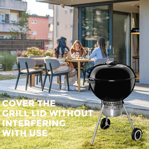 IULULU BBQ Rotisserie 22.5-Inch Kettle-Stainless Steel Grill Rotisseriee Ring Kits for Weber CharcoalGrills with Motor, Forks, Extendable Spit Rod (27"-40"), Silver - Grill Parts America