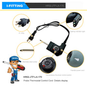Adjustable Thermostat Probe Cord for Masterbuilt Smokers & Electric Griddles, Outdoor/Household Electric Smoker, IFITTING Power Cord with Thermostat Control, 15A/125V - Grill Parts America