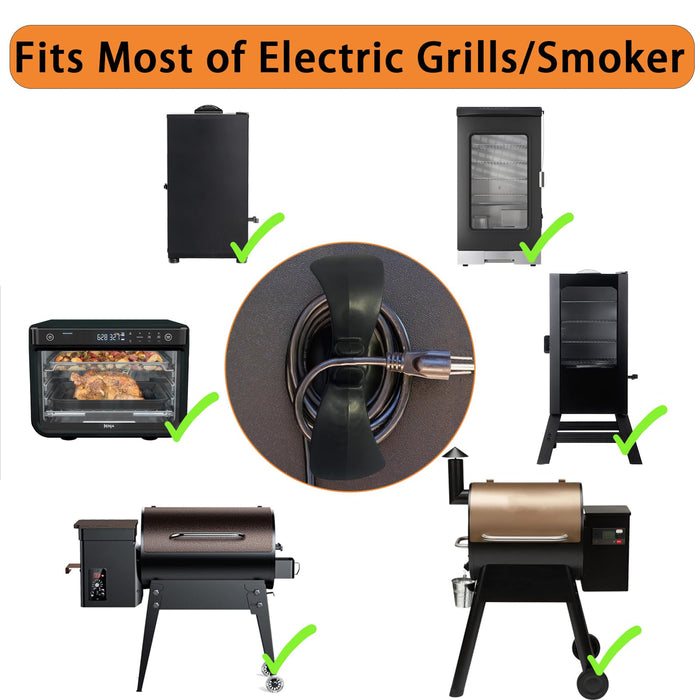 Magnetic Grill Cord Organizer for Electric Smoker, for Traeger Power Cord Holder, Wood Pellet Cord Storage, Cord Winder, Cord Keeper, Cord Wrapper for Electric Grills/for Masterbuilt/for Pit Boss - Grill Parts America