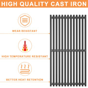 G541-0016-W2, G541-0016-W1 Grill Grates for Charbroil Tru Infrared Grill Replacement Parts 4 Burner 463255020 463257520 466242716 463242715 463242716 463276016 466242715, 17'' Cast Iron Cooking Grates - Grill Parts America