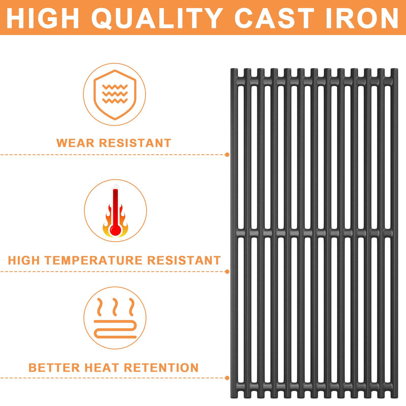 G541-0016-W2, G541-0016-W1 Grill Grates for Charbroil Tru Infrared Grill Replacement Parts 4 Burner 463255020 463257520 466242716 463242715 463242716 463276016 466242715, 17'' Cast Iron Cooking Grates - Grill Parts America