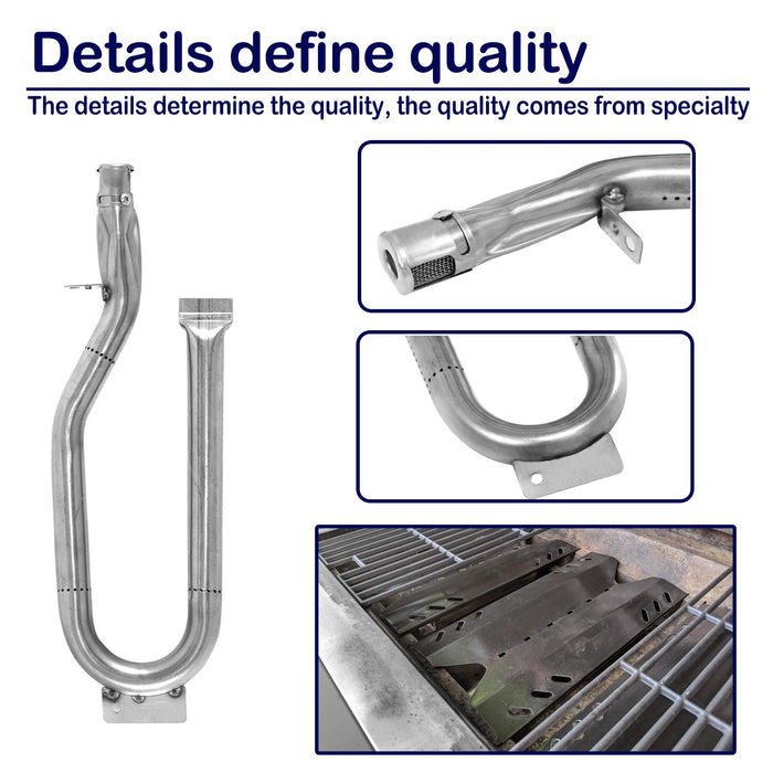 YOUFIRE Gas Burners Tube Stainless Steel Grill Replacement Parts for Members Mark BQ05046-6, BBQ Pro BQ05041-28, BQ51009, Sam's Club, Outdoor Gourmet,Set of 3 Pack Pipe Burner - Grill Parts America
