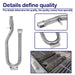 YOUFIRE Gas Burners Tube Stainless Steel Grill Replacement Parts for Members Mark BQ05046-6, BBQ Pro BQ05041-28, BQ51009, Sam's Club, Outdoor Gourmet,Set of 3 Pack Pipe Burner - Grill Parts America