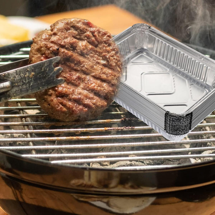 Waytiffer 30Pack Drip Pans Compatible with Weber Grills Spirit Gas Grills, Q Grills, Genesis and Genesis II LX 200 300 Series,Disposable Aluminum Foil BBQ Grease Trays, 8.5 x 6 Inch - Grill Parts America