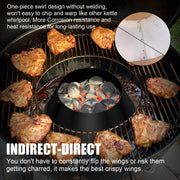 Outspark 13" BBQ Whirlpool for Weber 22/26.75 WSM Smokey Mountain,XL Kamado,XL Big Green Egg,Kettle Grill Accessories-One-Piece Without Welding Charcoal Cone Holder,Enamel Coating - Grill Parts America