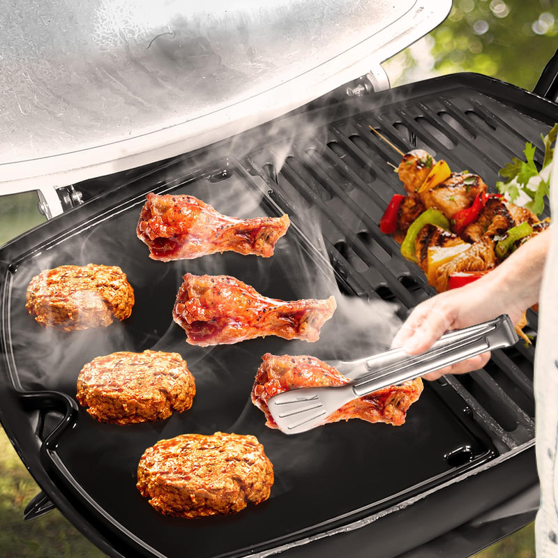 Uniflasy 6558 Porcelain Enamels Cast Iron Cooking Griddle for Weber Q100 Q1000, Q120 Q1200 Series Gas Grills Parts, 12.6 x 8.6 x 0.5 Inches, Replace for Weber Q1200 Grill Accessories - Grill Parts America