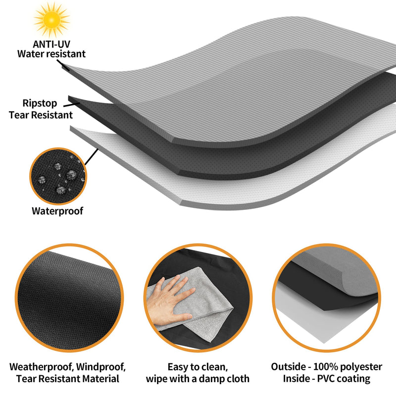 NEXCOVER Electric Smoker Cover 30 Inch - BBQ Grill Cover for Masterbuilt Smokers, Waterproof Barbecue Cover, 18.5" W x 17.5" D x 33" H, Outdoor Vertical Smoker Cover for Cuisinart, Dyna-glo. - Grill Parts America