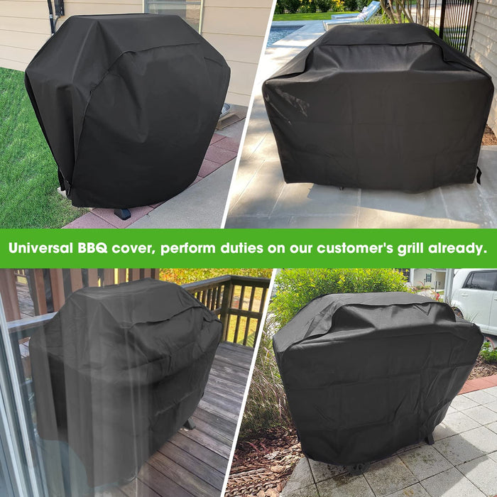 Mightify Grill Cover 55-Inch, Heavy Duty Waterproof Gas Grill Cover, Outdoor Fade & UV Resistant Barbecue Cover, All Weather Protection BBQ Grill Cover for Weber, Brinkmann, Char Broil Grills, etc - Grill Parts America