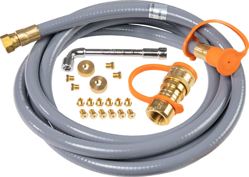 Blackstone Propane to Natural Gas Conversion Kit for Grill, Griddle – Compatible with Blackstone 28", 36" Griddles, Tailgater, Rangetop Combo & Single Burner Rec Stove – Hose, Quick Connect Fitting - Grill Parts America