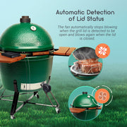 Wi-Fi & Bluetooth BBQ Smoker Temperature Controller with Automatic Smoker Fan, INKBIRD ISC-027BW Grill Thermometer with 4 Probes for Big Green Egg, Kamado Joe, Primo, Vision Grill, Akorn Kamado - Grill Parts America
