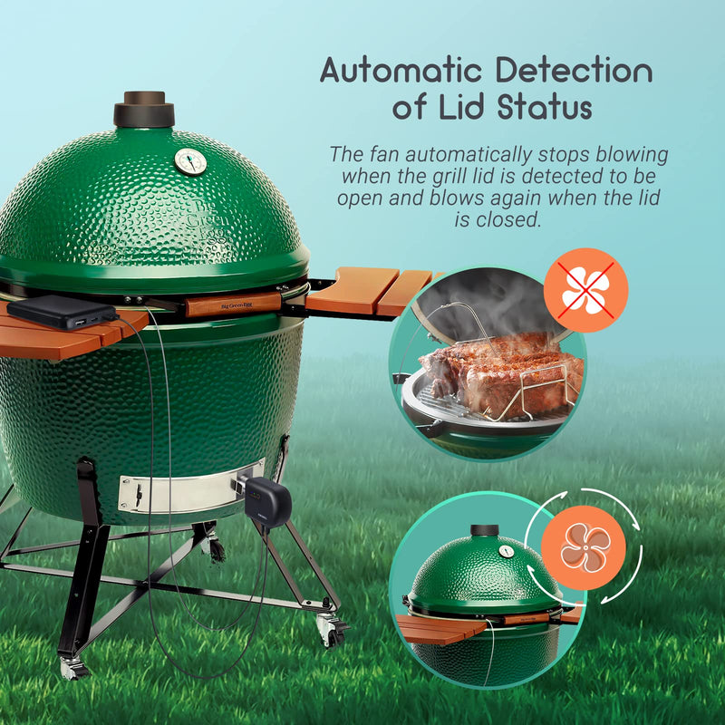 Wi-Fi & Bluetooth BBQ Smoker Temperature Controller with Automatic Smoker Fan, INKBIRD ISC-027BW Grill Thermometer with 4 Probes for Big Green Egg, Kamado Joe, Primo, Vision Grill, Akorn Kamado - Grill Parts America