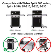 Grill Replacement Parts 7636 for Weber Spirit, 7636 Grill Parts 15.3 Inch Flavorizer Bars with 69787 Burner for Weber Spirit I & II 300 Series, Spirit E310 E320 E330 S310 S320 S330 - Grill Parts America