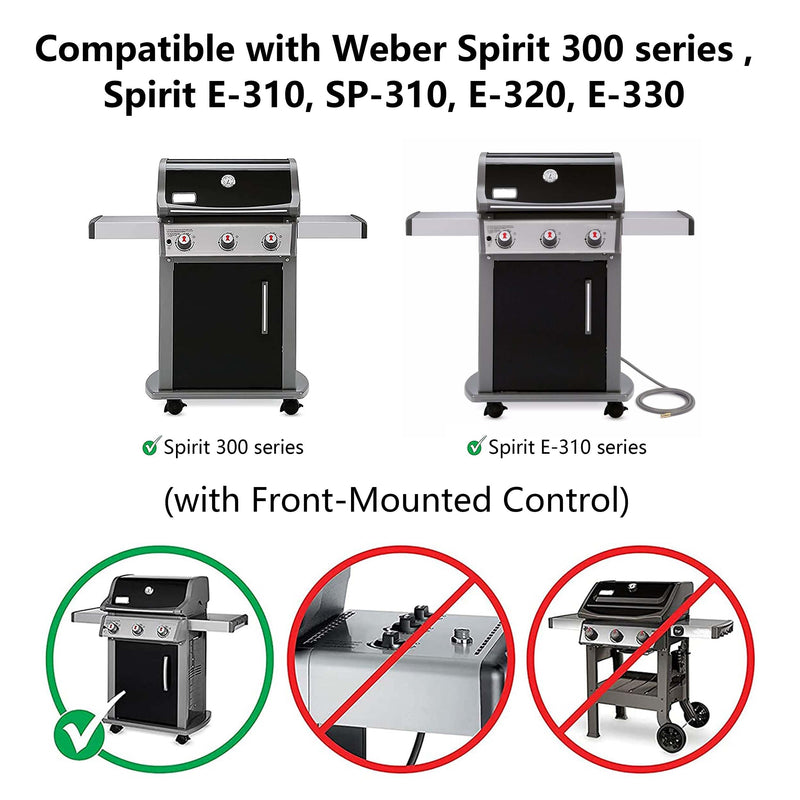Grill Replacement Parts 7636 for Weber Spirit, 7636 Grill Parts 15.3 Inch Flavorizer Bars with 69787 Burner for Weber Spirit I & II 300 Series, Spirit E310 E320 E330 S310 S320 S330 - Grill Parts America