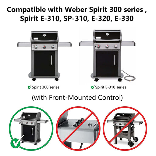 Grill Replacement Parts 7636 for Weber Spirit, 7636 Grill Parts 15.3 Inch Flavorizer Bars with 69787 Burner for Weber Spirit I & II 300 Series, Spirit E310 E320 E330 S310 S320 S330 - Grill Parts America