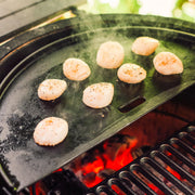 Kamado Joe KJ-HCIGRIDDLE Half Moon Cast Iron Reversible Grill Griddle for Classic Joe, Black - Grill Parts America