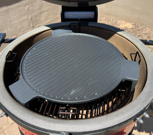 Dongftai Cast Iron Plate Setter, Smoking Stone, Pizza Stone Replacement for 18" Large Big Green Egg Grill, 18" Kamado Grill, Chargriller 18" Akorn Kamado - Grill Parts America