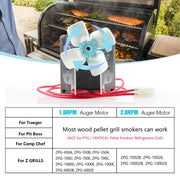 2.0RPM Auger Motor Replacement Parts Compatible with Traeger Pit Boss Camp Chef Wood Pellet Grill Smokers Motor Accessories AC120V 60Hz 2 Pole Universal Feeding Gear - Grill Parts America